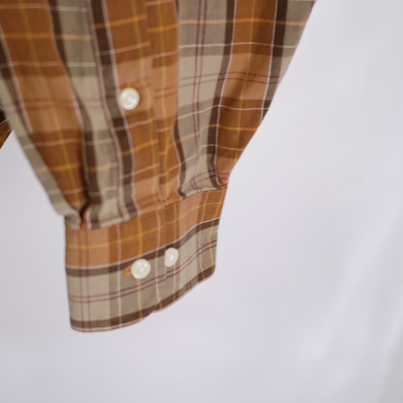 Jos. A. Bank Jos A Bank XL Brown Plaid Flannel Button Down Long Sleeve Size US XL / EU 56 / 4 - 5 Thumbnail