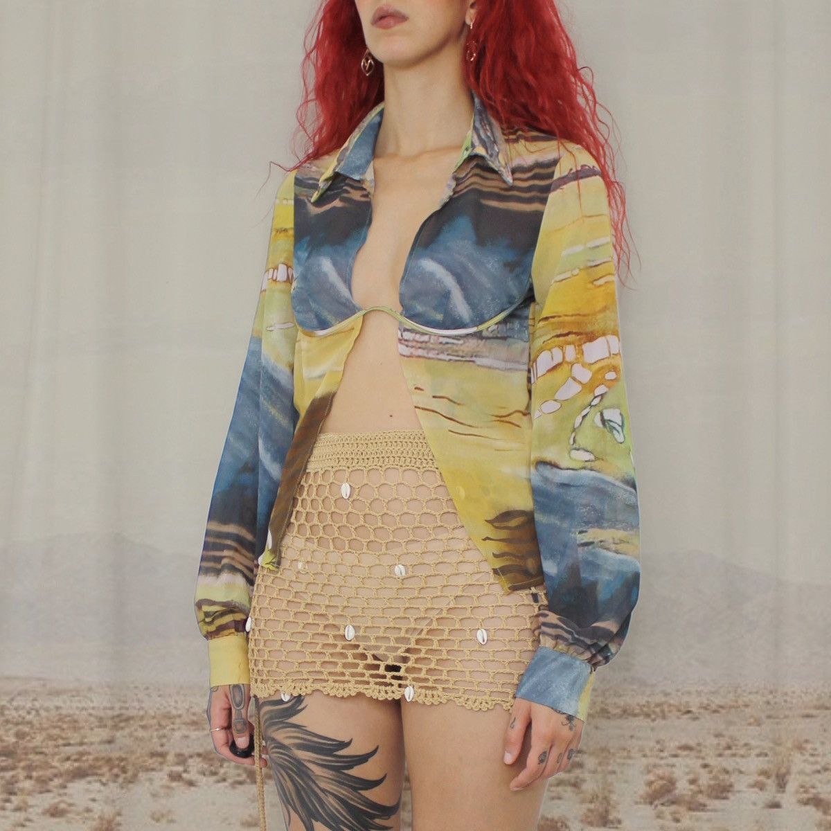 Vintage 🏜️MUSERA OPEN CAMI TOP🏜️ Size S / US 4 / IT 40 - 1 Thumbnail