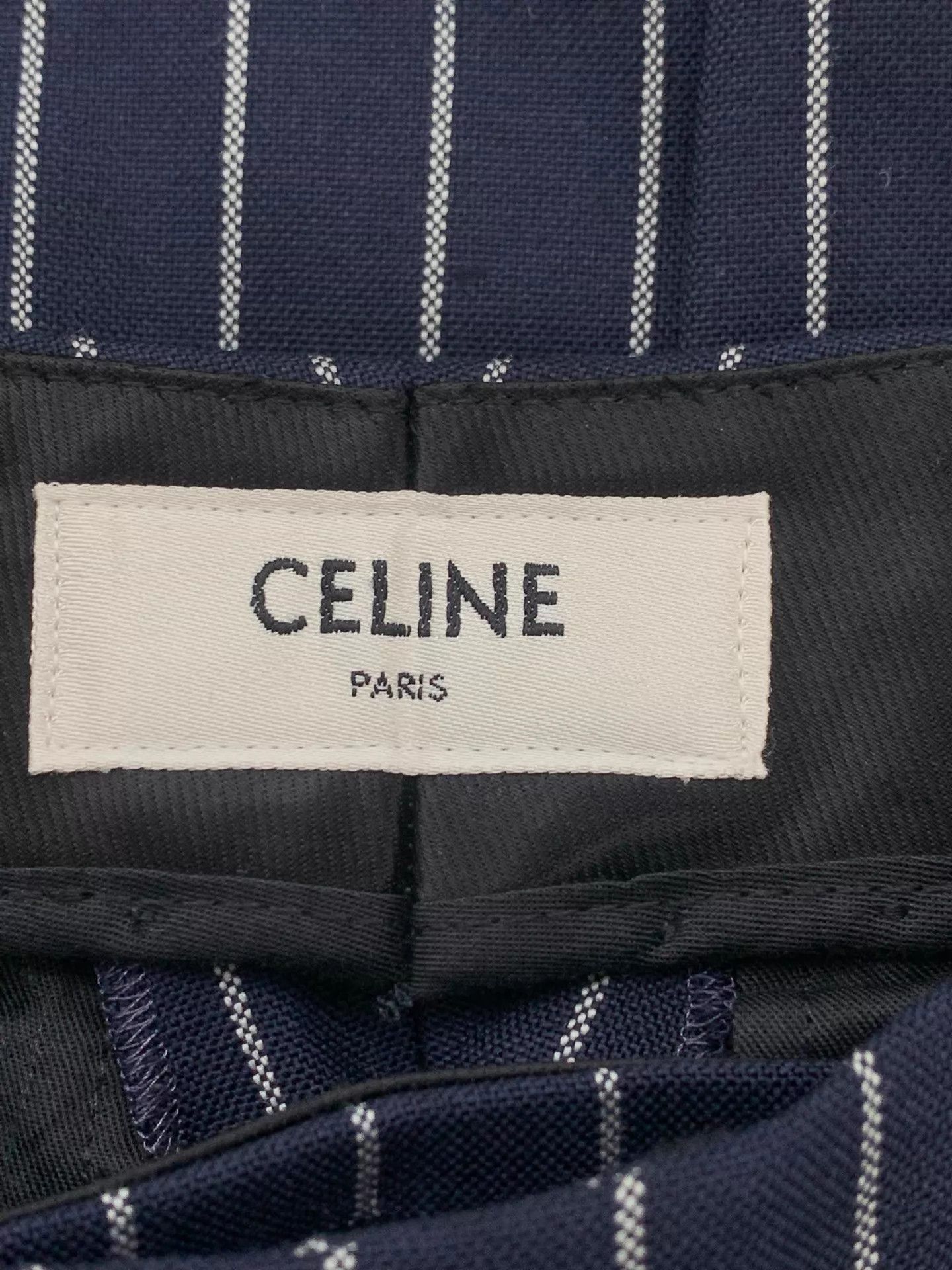Celine Celine Blue & White Striped Trousers 38 New Size 26" / US 2 / IT 38 - 4 Thumbnail