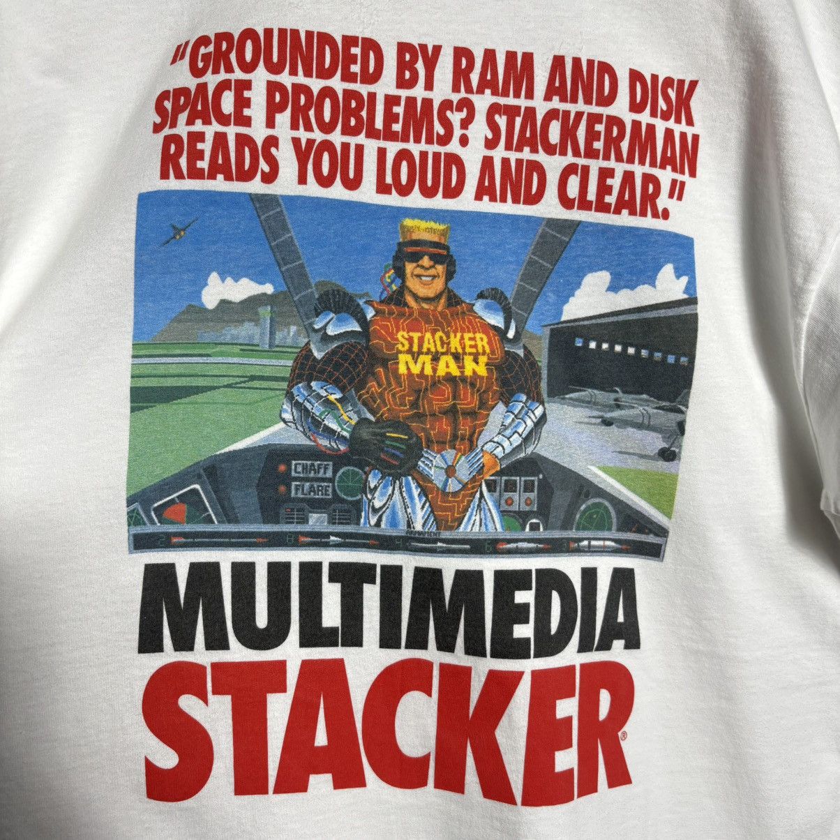 Vintage Vintage 90s Multimedia Stacker Graphic Tee Size US XL / EU 56 / 4 - 4 Thumbnail