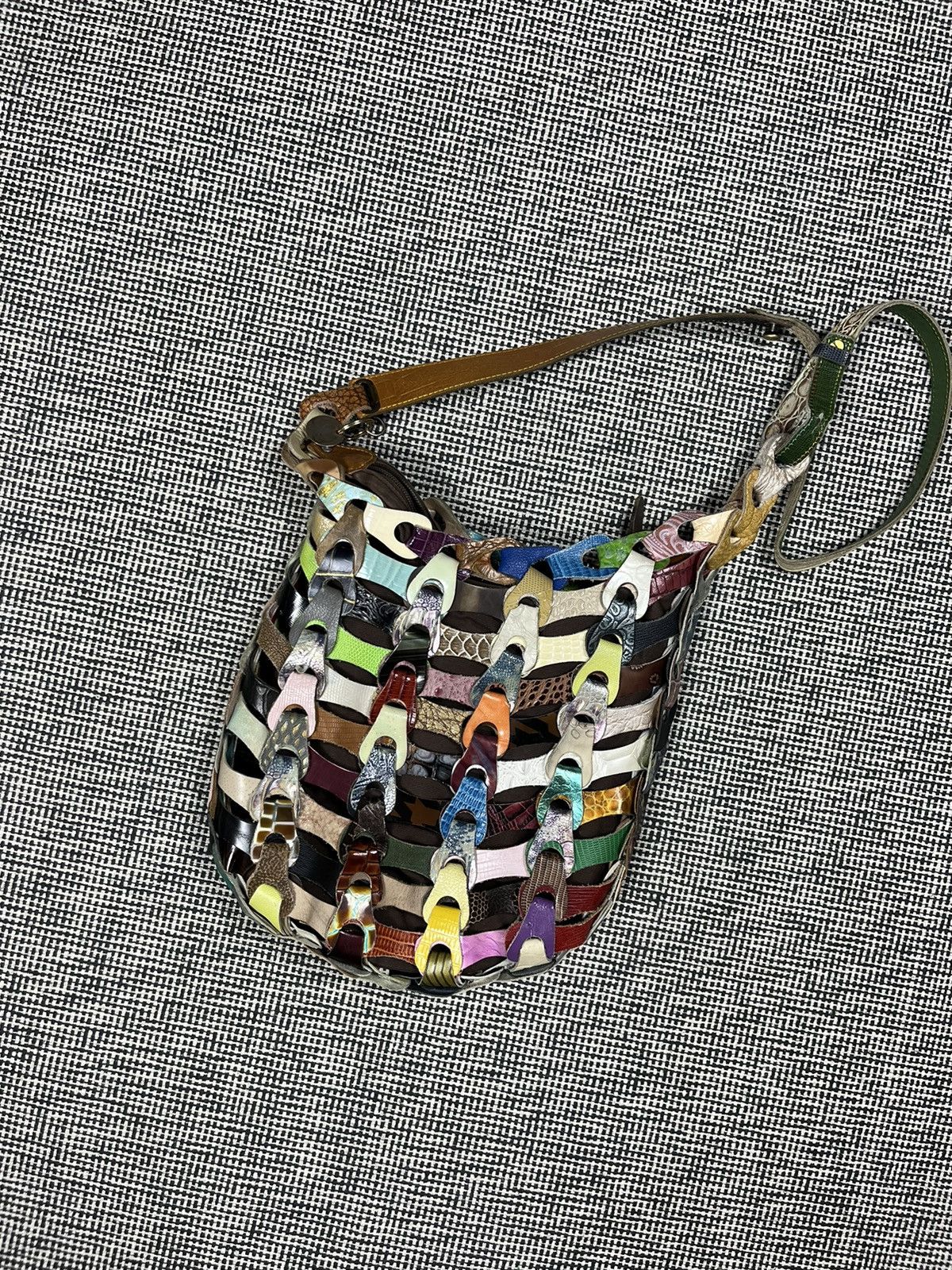 Japanese Brand Octopus avant garde woven leather crossbody bag y2k Size ONE SIZE - 2 Thumbnail