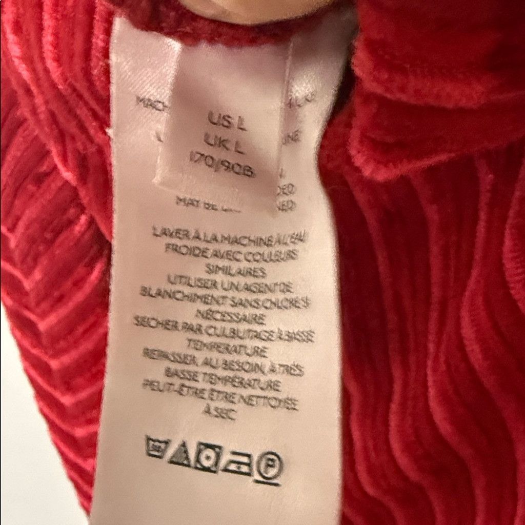 Free People NWOT Free People pull on velvet feel flare red pants sz Lg Size 32" / US 10 / IT 46 - 8 Thumbnail