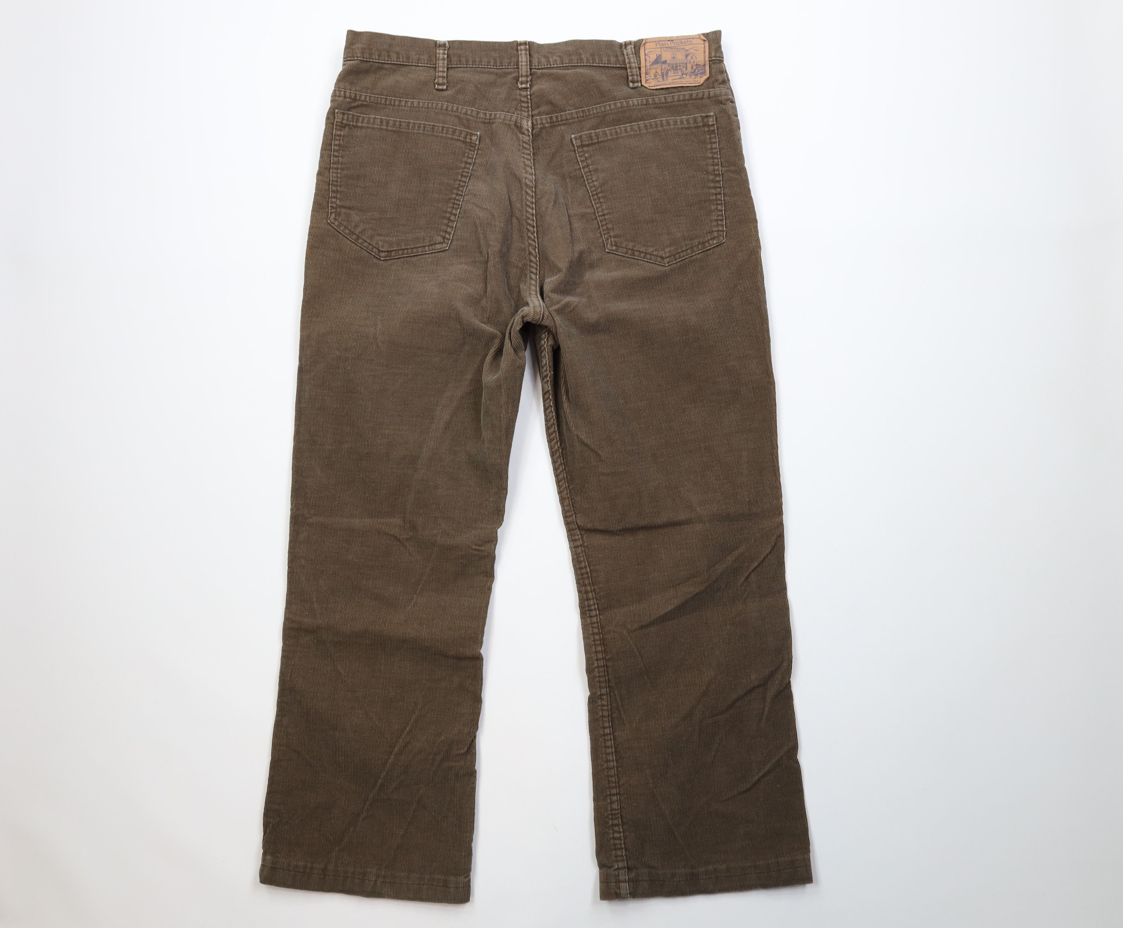 Vintage Vintage 70s Streetwear Wide Leg Corduroy Pants Brown USA Size US 36 / EU 52 - 9 Thumbnail