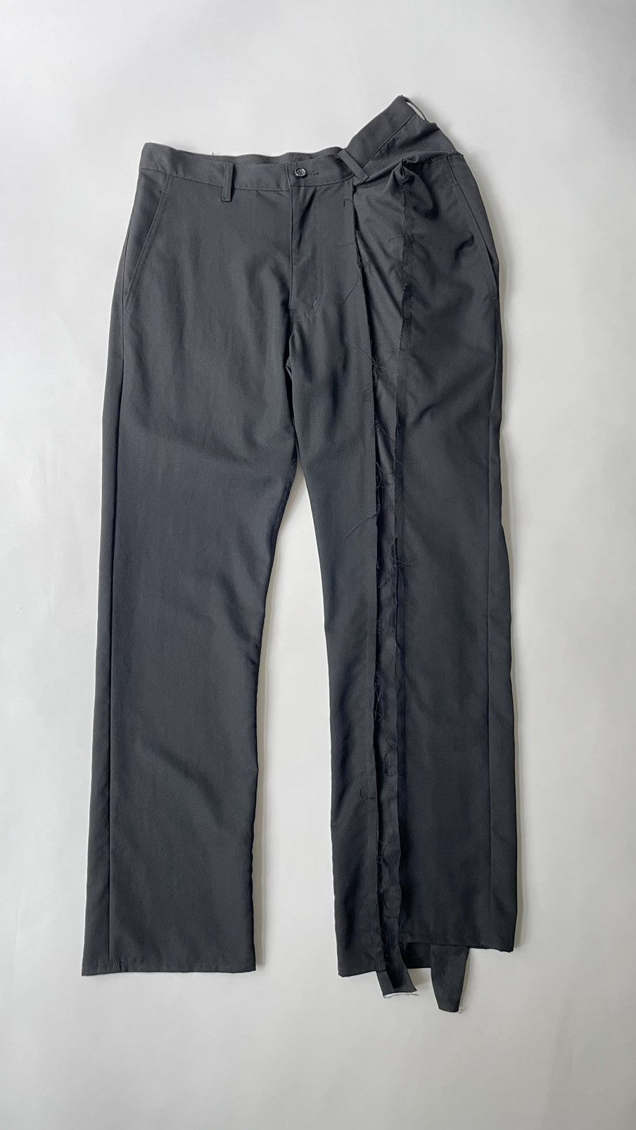 Comme des Garcons A/W 06 ‘Reworked’ Black Wool Trousers Size 26" / US 2 / IT 38 - 2 Thumbnail