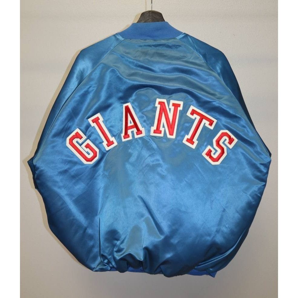 Chalk Line Vintage 80s NY Giants Chalk Line Satin Bomber Jacket 2XL Size US XXL / EU 58 / 5 - 1 Thumbnail