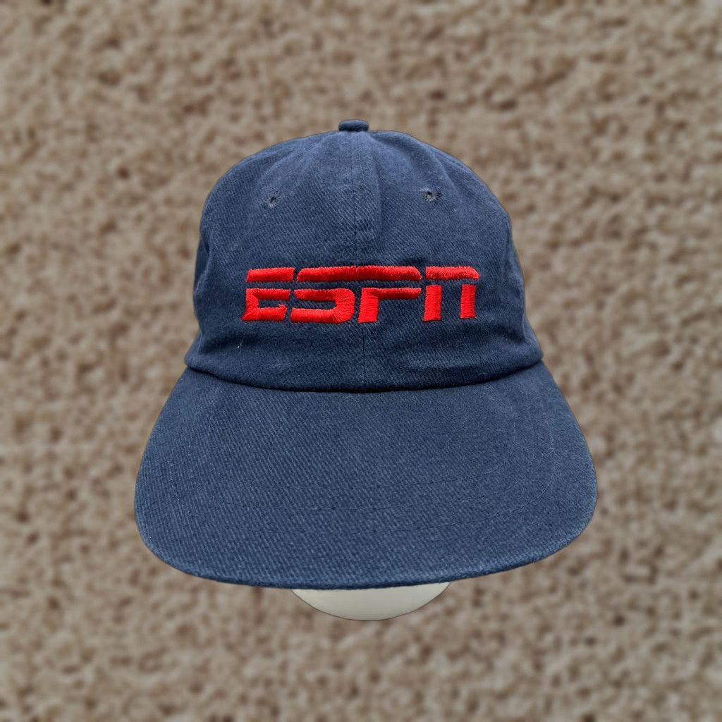 Chanel HeadShot ESPN Hat Cap Strap Back Adult One Size Blue Red Cotton Sports Channel Baseball Cap Mens Size ONE SIZE - 1 Thumbnail