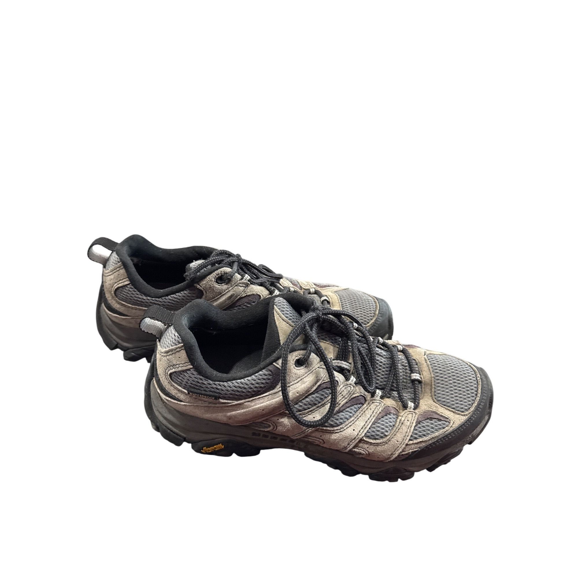 Merrell Merrell Mens Gray Brown Hiking Shoes sneakers Size 11 SKU812 Size US 11 / EU 44 - 4 Thumbnail