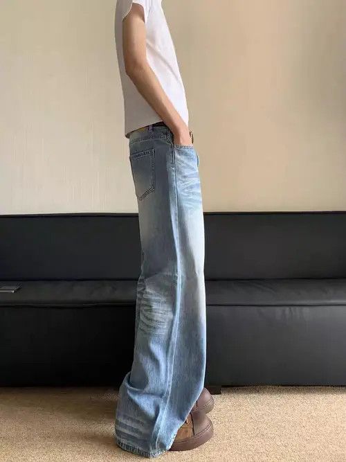 VIBE Vintage street wash baggy wide leg jeans Size US 30 / EU 46 - 4 Thumbnail