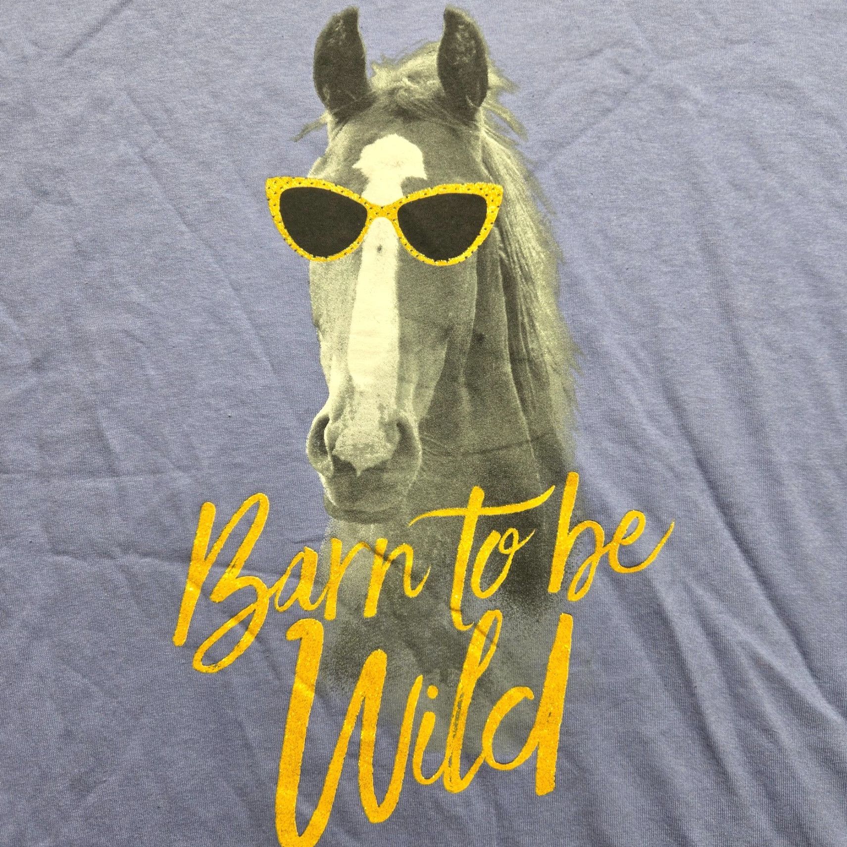 Vintage Horse Lover Barn To Be Wild T Shirt Funny Cute Farm Cowboy Cowgirl Adult 2XL XXL Blue Unisex Shirt 2XL Mens Womens Boys Girls Size US XXL / EU 58 / 5 - 2 Thumbnail