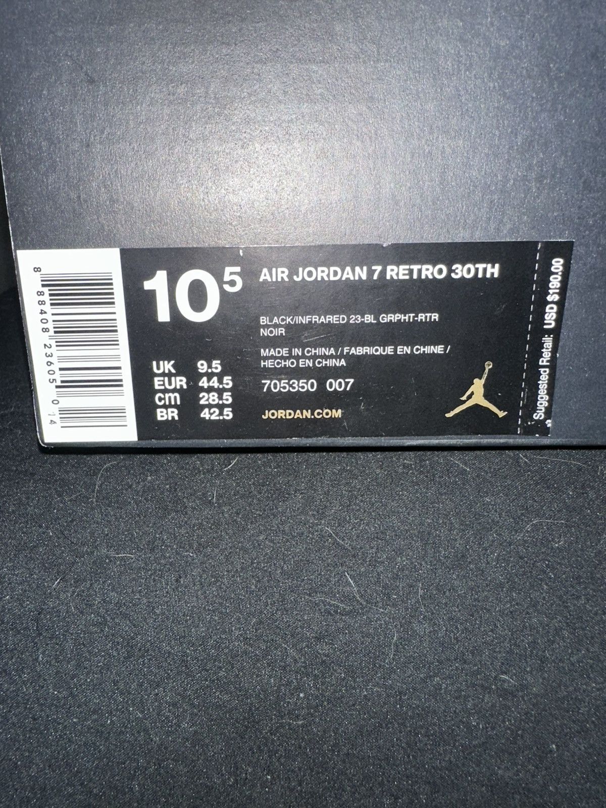 Nike Barcelona Nights Jordan 7s Size US 10.5 / EU 43-44 - 8 Thumbnail