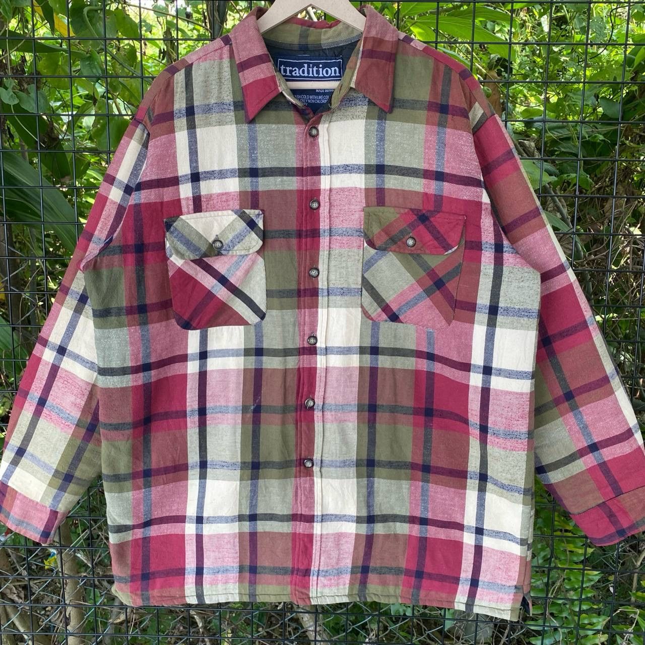 Japanese Brand × Vintage Vintage Checkered Multicolour Flannel Jacket Size US XL / EU 56 / 4 - 2 Thumbnail