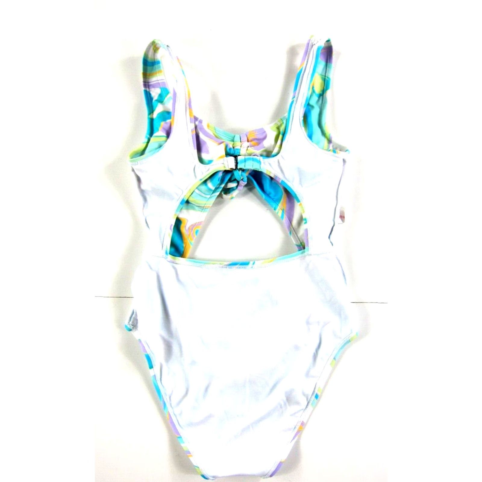 Vintage Ninety-Nine Blue Purple Green Tie Dye One Piece Swimsuit Small Women Size ONE SIZE - 7 Thumbnail