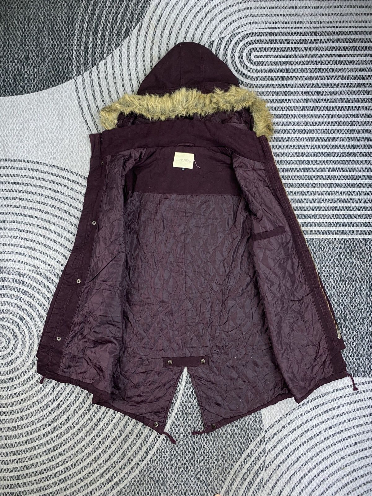 Hysteric Glamour Vtg Near Dark Maroon Fur Hooded Fishtail Parka Size US M / EU 48-50 / 2 - 6 Thumbnail