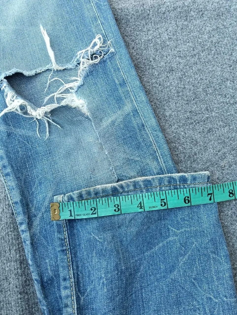 Edwin Edwin Blue Trip Distressed Denim Green half Selvedge Size US 31 - 6 Thumbnail