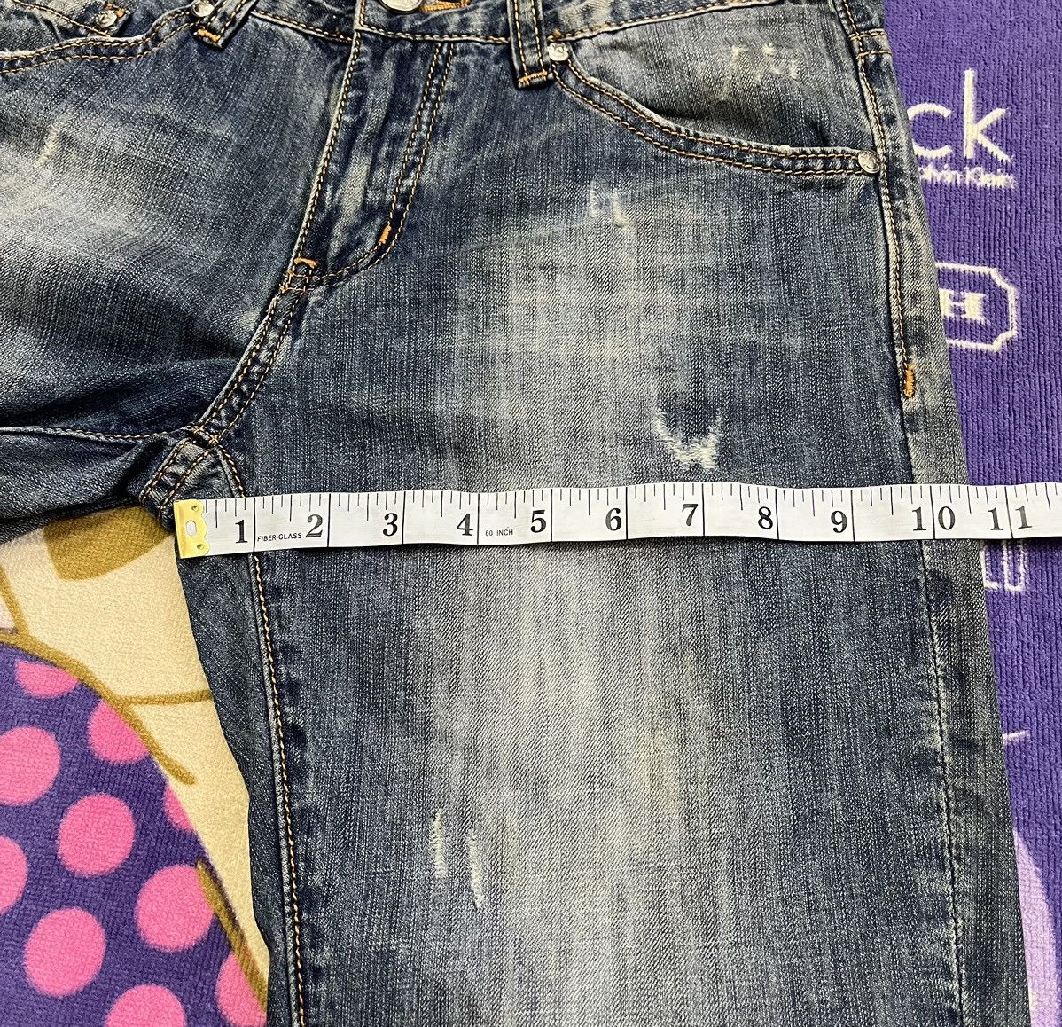 Philipp Plein ROEN x PHILIPP PLEIN Distressed Denim x Skulls Size US 30 / EU 46 - 17 Thumbnail