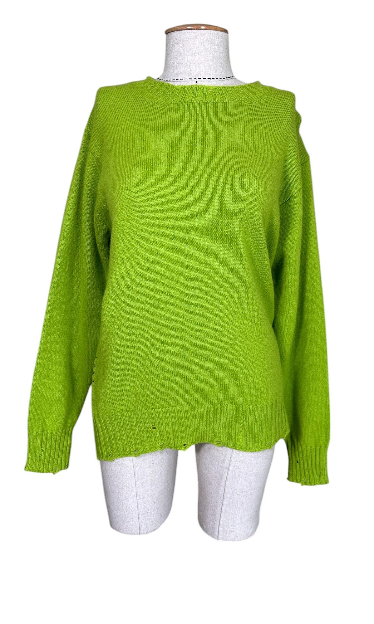 Designer Amaranto Green Wool Sweater Size XL / US 12-14 / IT 48-50 - 5 Thumbnail
