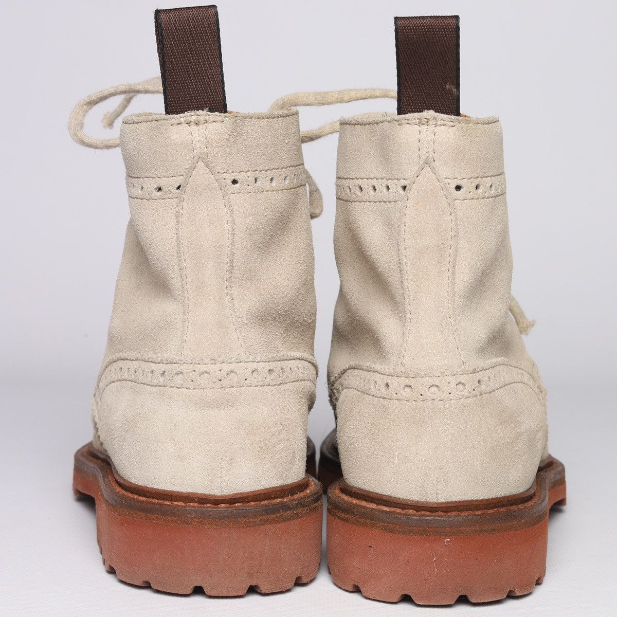 Eleventy Eleventy Suede Hi Derby Boots Shoes Beige Size US 7 / IT 37 - 3 Thumbnail