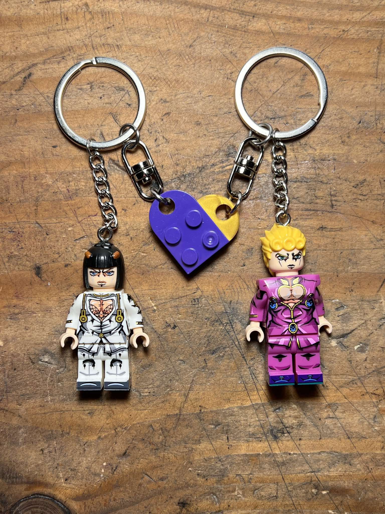 Other Jojo Giorno Bucaratti anime minifigure keychain Size ONE SIZE - 2 Thumbnail