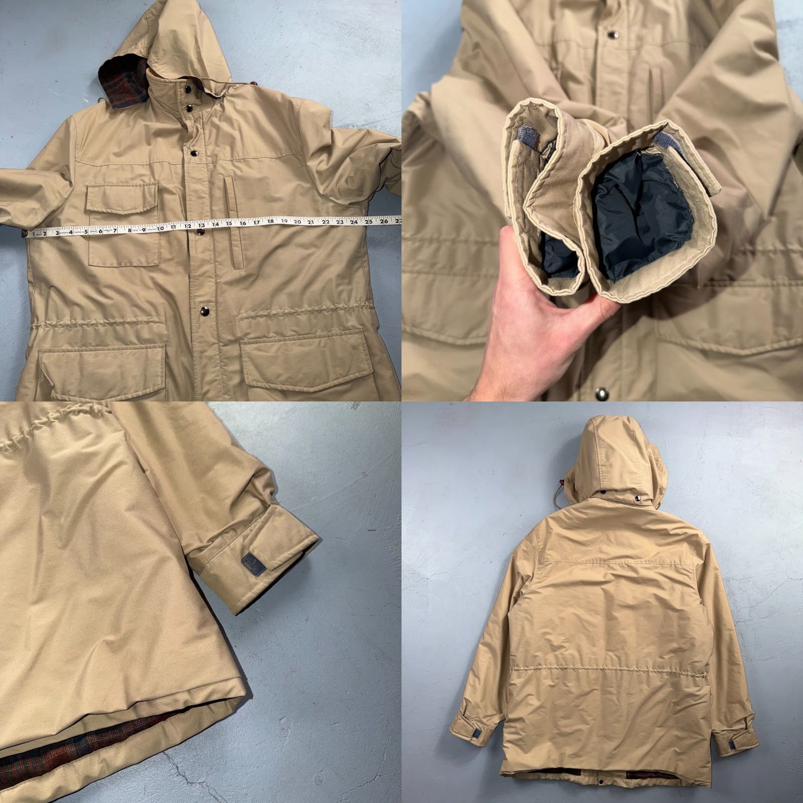Pendleton VINTAGE Pendleton Jacket Coat USA Tan Beige Thinsulate Wool L Mid-Length Cinch Waist Men Size L Size US L / EU 52-54 / 3 - 9 Thumbnail