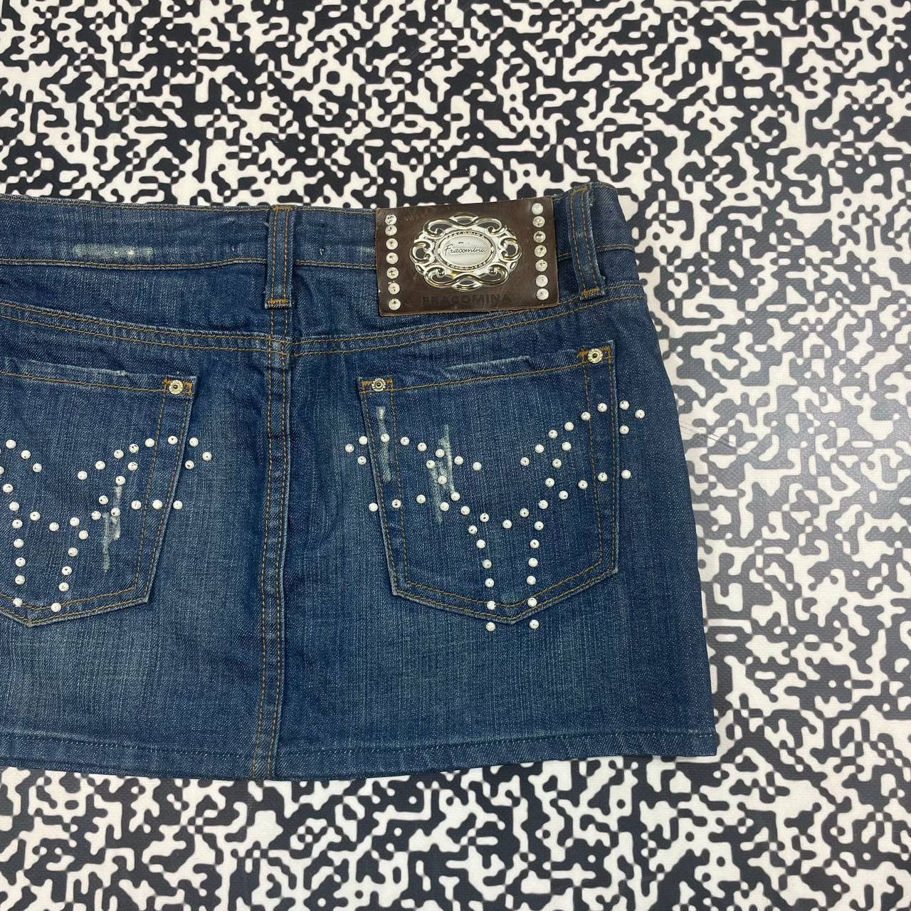 Vintage Vintage Y2K Japanese Style Denim Mini Skirt 90s Style Size 29" - 8 Thumbnail