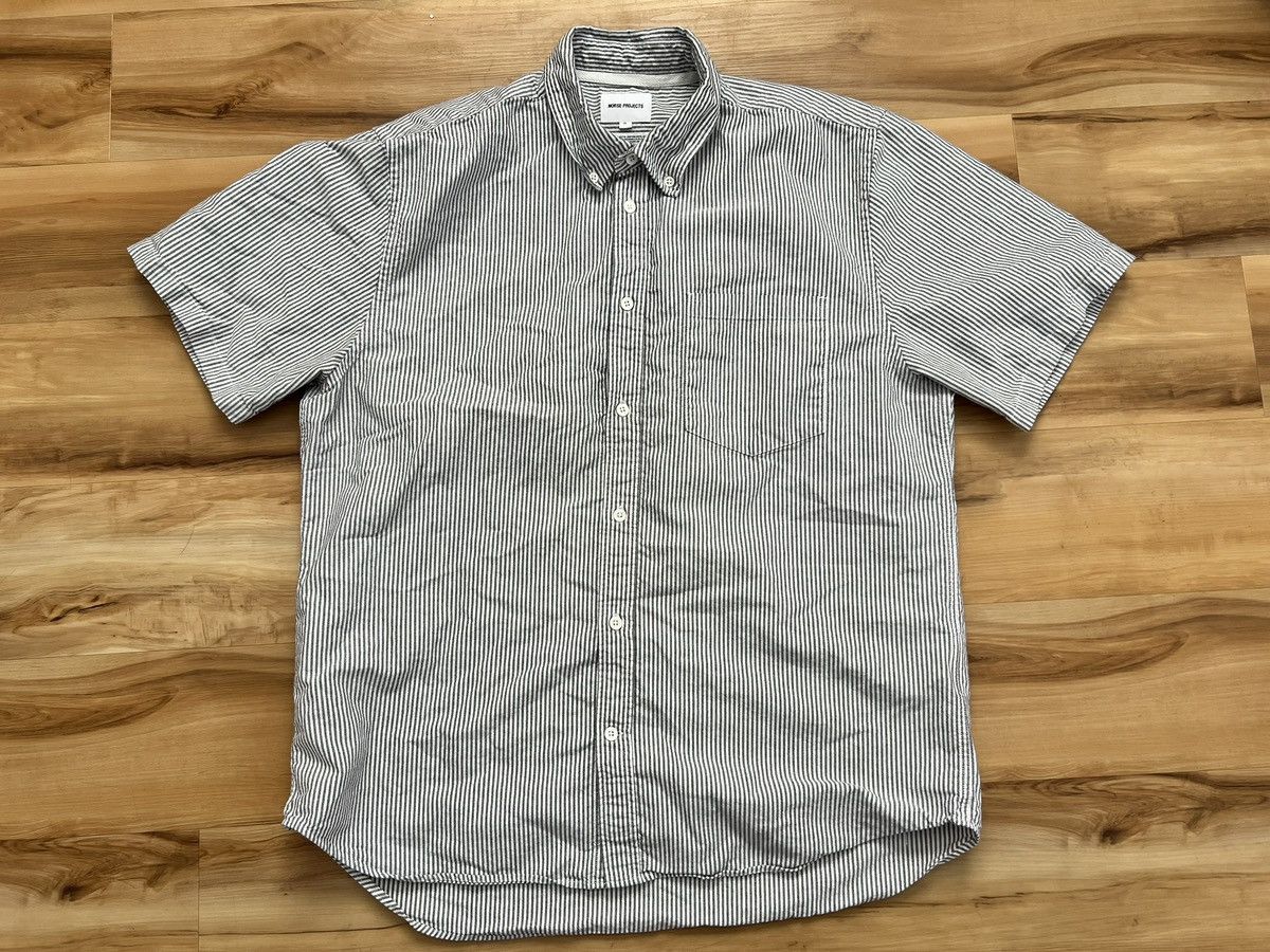 Norse Projects Norse Projects Stripe Short Sleeve Oxford Shirt Size US XL / EU 56 / 4 - 1 Thumbnail