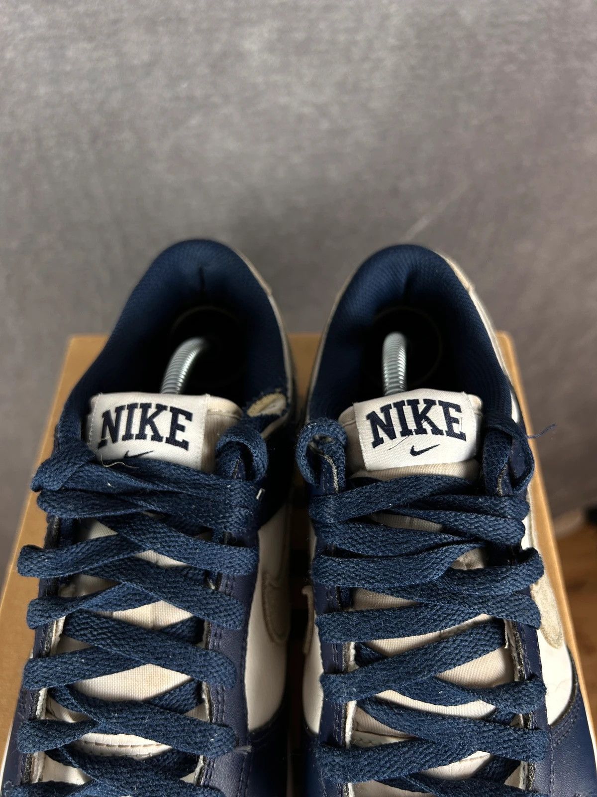 Nike Nike Dunk Low "Midnight Navy" Retro navy white swoosh Size US 8 / EU 41 - 6 Thumbnail