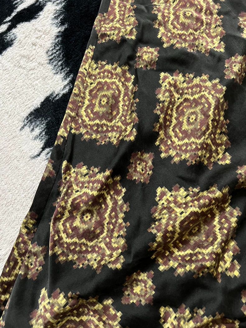 Dries Van Noten DRIES VAN NOTEN Black and yellow silk irregular dress Size M / US 6-8 / IT 42-44 - 4 Thumbnail