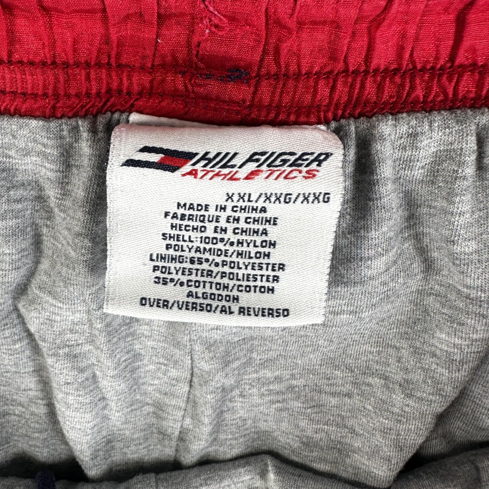 Tommy Hilfiger Tommy Hilfiger Athletics Pants Mens 2XL Colorblock Track Pants Navy Blue Red Beige Pockets Drawstring Zip Ankle Size US 39 - 5 Thumbnail