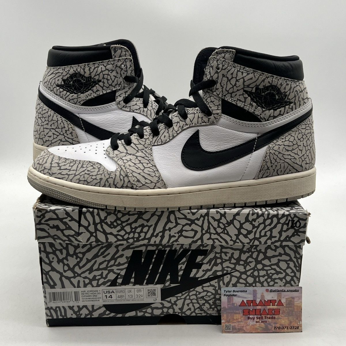 Nike Air Jordan 1 High white cement Size US 14 / EU 47 - 1 Thumbnail