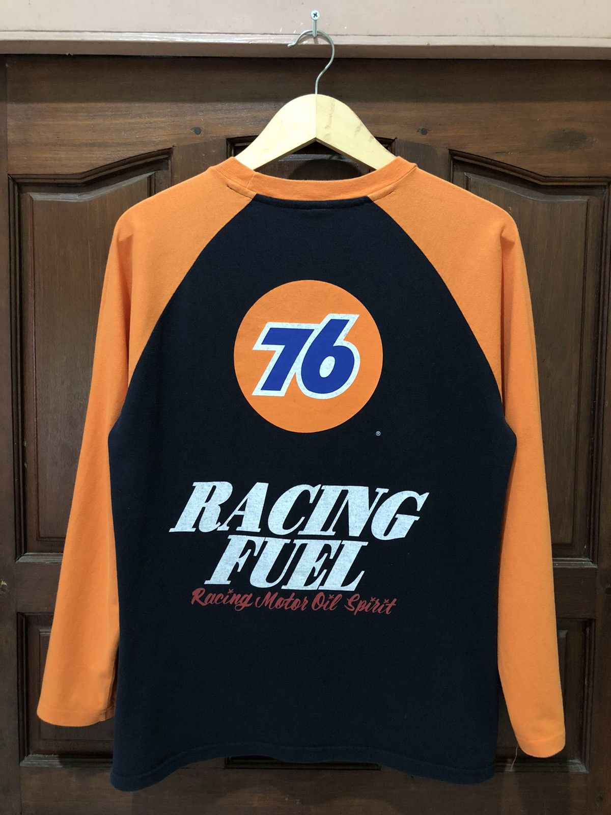 Japanese Brand Vintage Union 76 Lubricants Racing Fuel Raglan Long Sleeve Size US L / EU 52-54 / 3 - 2 Thumbnail
