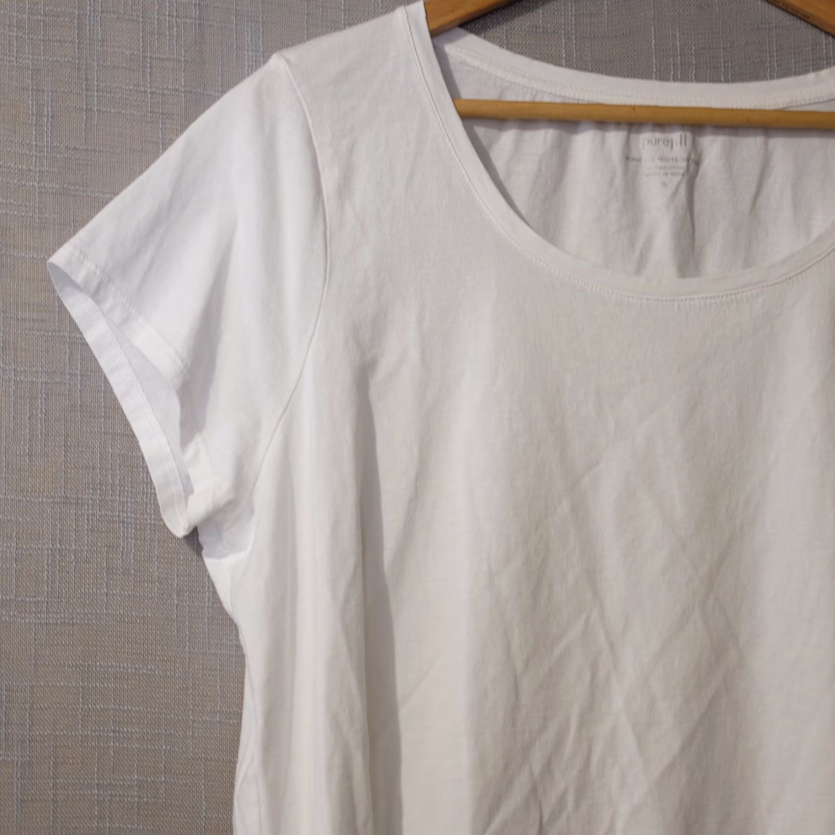 Vintage EUC Pure Jill T-Shirt Women’s XL White 100% Pima Cotton High-Low Tee Casual Easy Care Size XL / US 12-14 / IT 48-50 - 2 Thumbnail