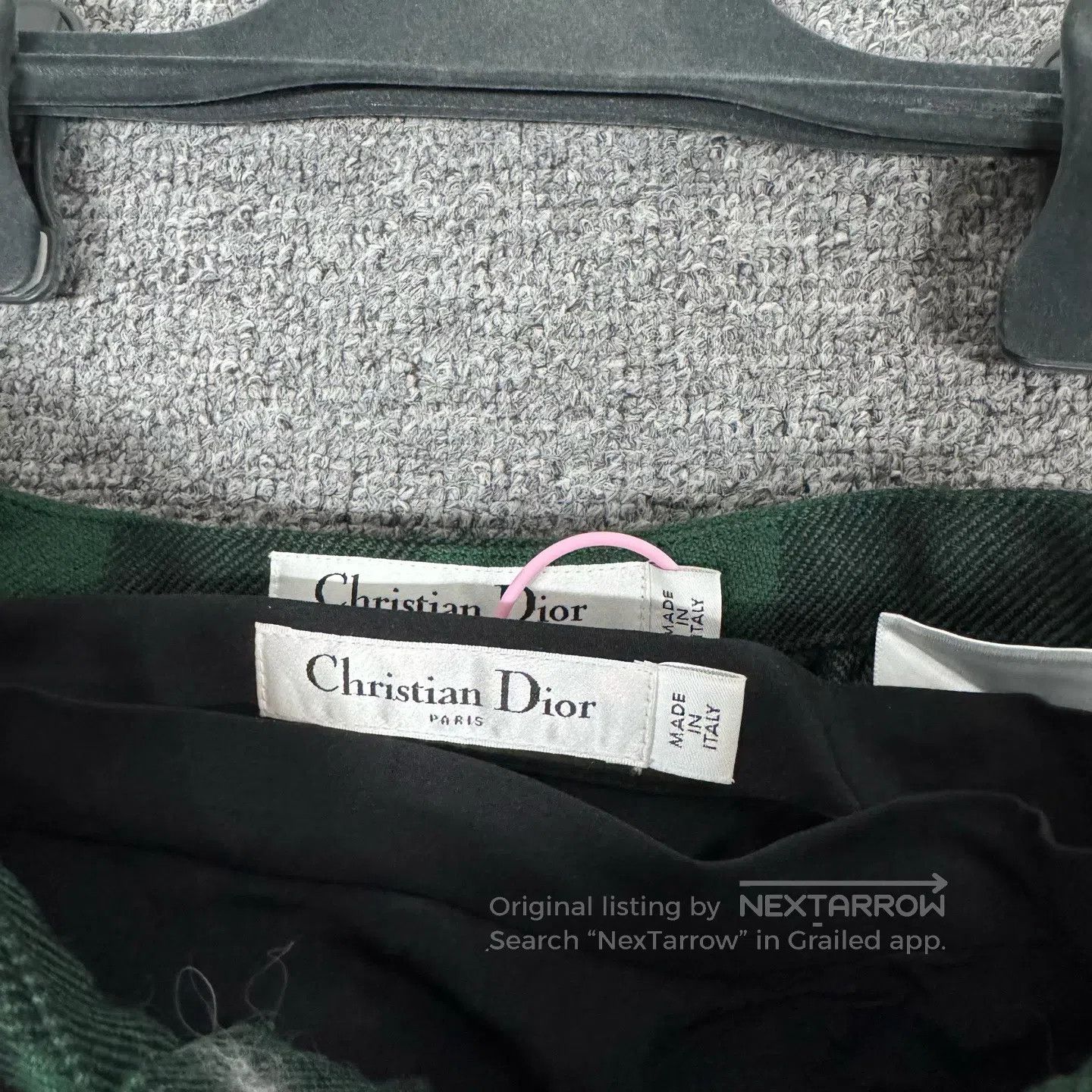 Dior Dior size s Elegant design; fringed skirt hem; woolen check Size 28" / US 6 / IT 42 - 5 Thumbnail