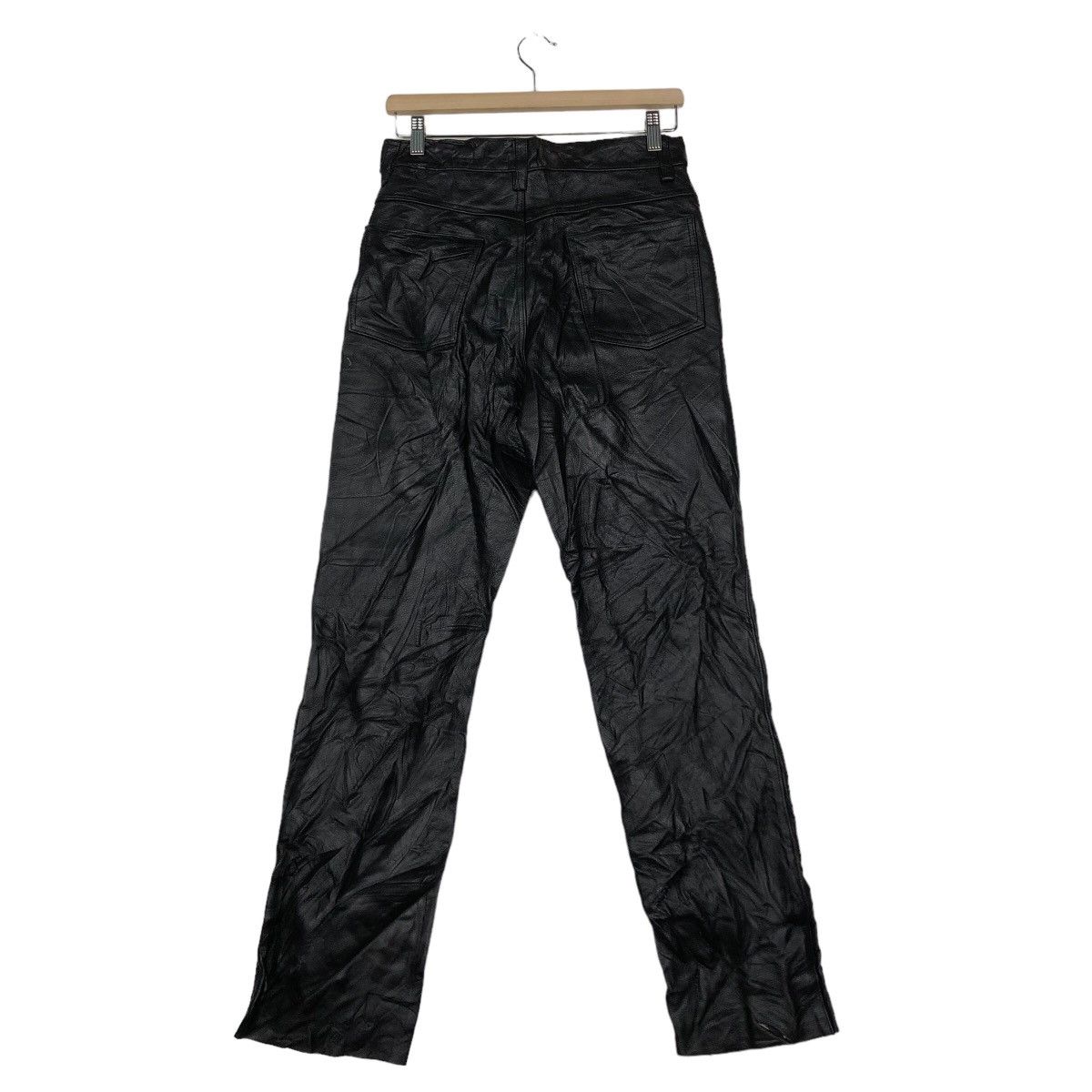 Genuine Leather 🔥Vtg Biker Leather Pants Freedom Inspire Issey Miyake Size US 29 - 8 Thumbnail