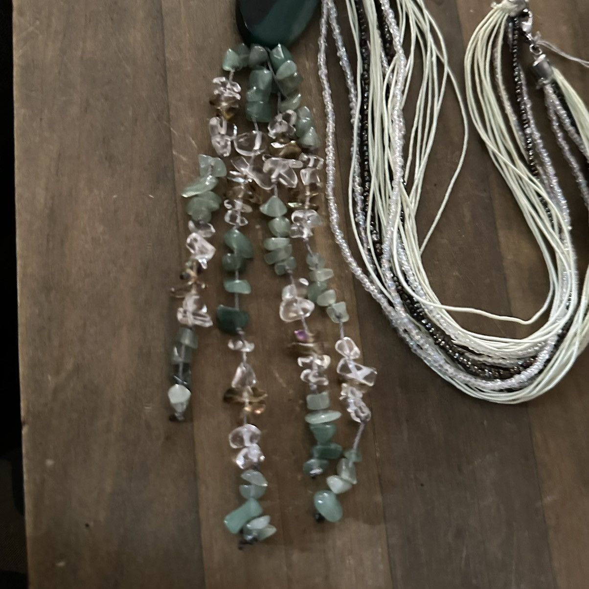 Other Long multi strand green agate tassel necklace Size ONE SIZE - 3 Thumbnail