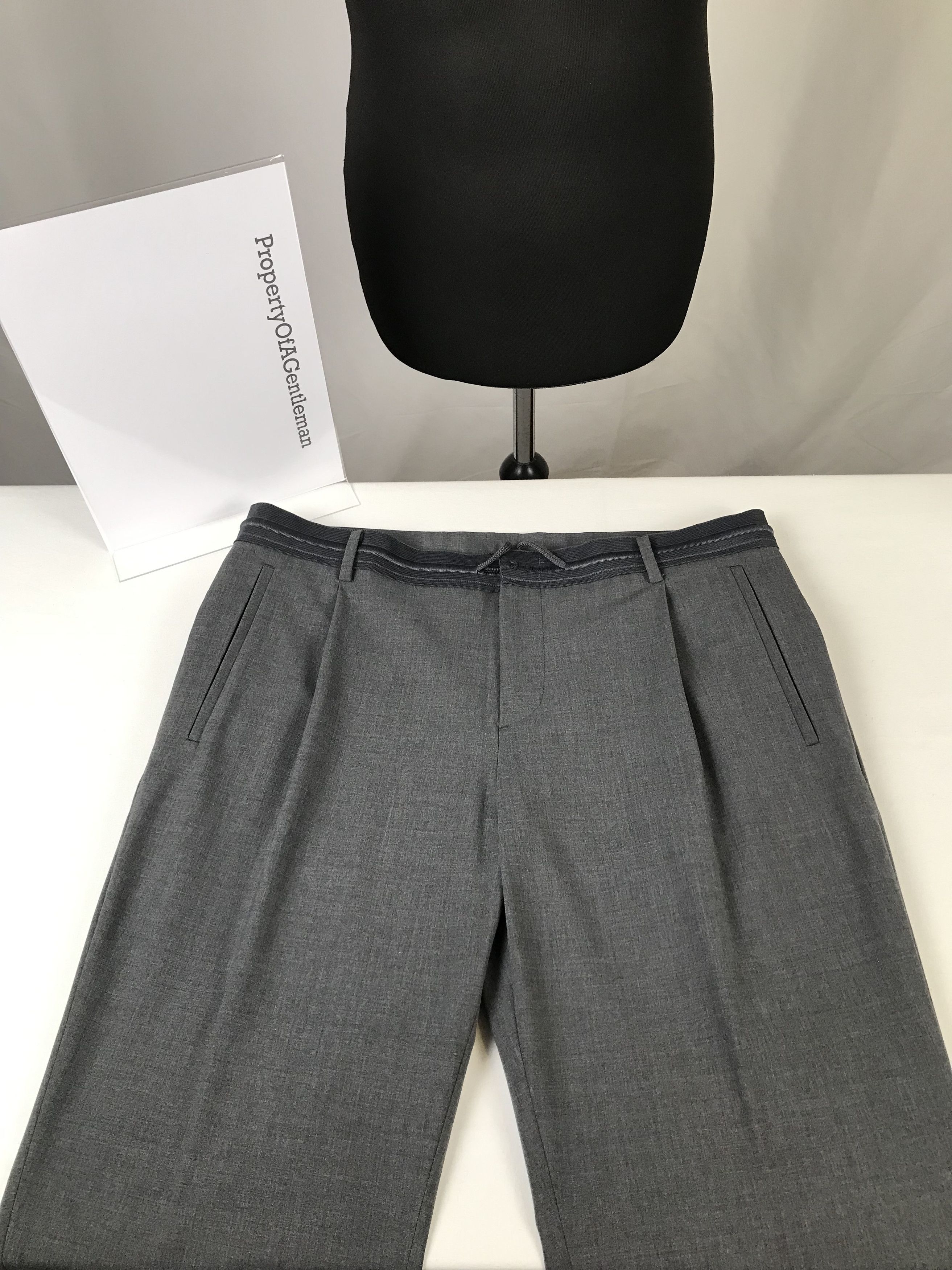 Wooyoungmi Men's Grey Wooyoungmi Smart Trousers Size US 34 / EU 50 - 2 Thumbnail