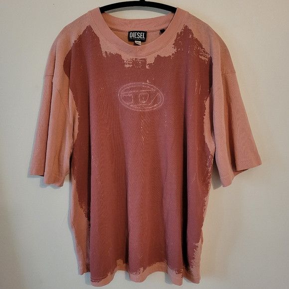 Diesel Diesel 2 Tones Of Pink Oversized Short Sleeve Tshirt - S Size US S / EU 44-46 / 1 - 1 Thumbnail