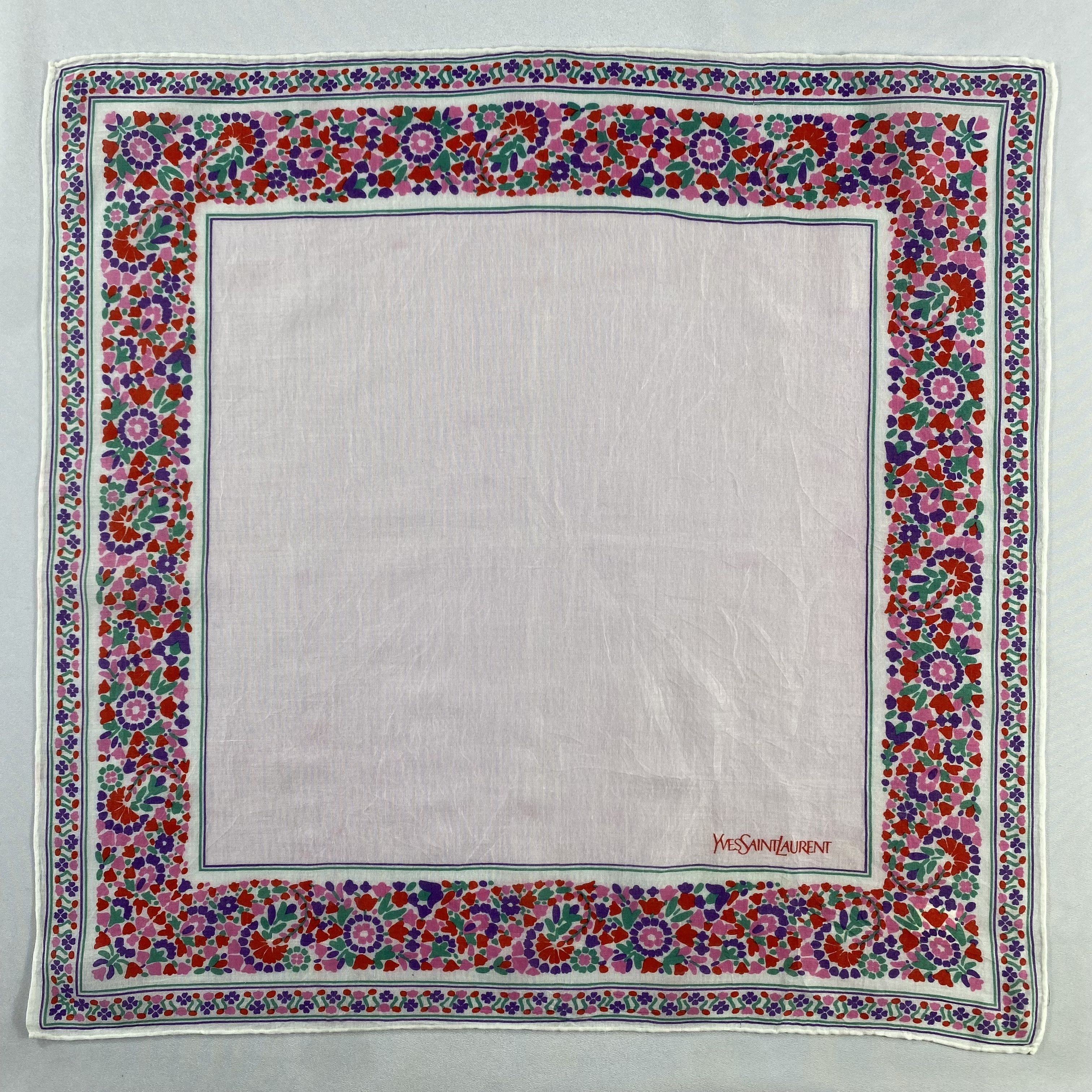 Vintage Yves Saint Laurent Handkerchief / Neckerchief-P1245 Size ONE SIZE - 1 Thumbnail