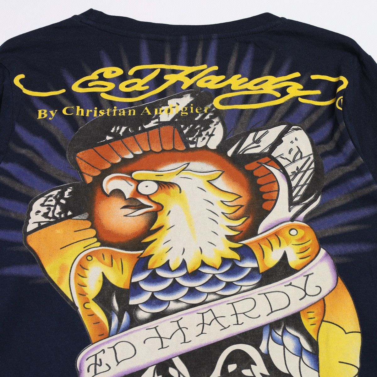 Ed Hardy Ed Hardy Christian Audigier Tattoo Overprinted Longsleeve Size L / US 10 / IT 46 - 11 Thumbnail