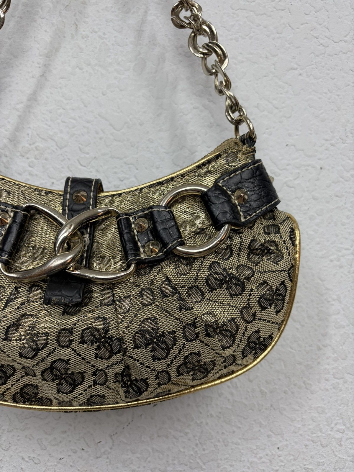 Guess Archive Guess Gold Metal y2k Baguette Shoulder Mini Bag Size ONE SIZE - 14 Thumbnail