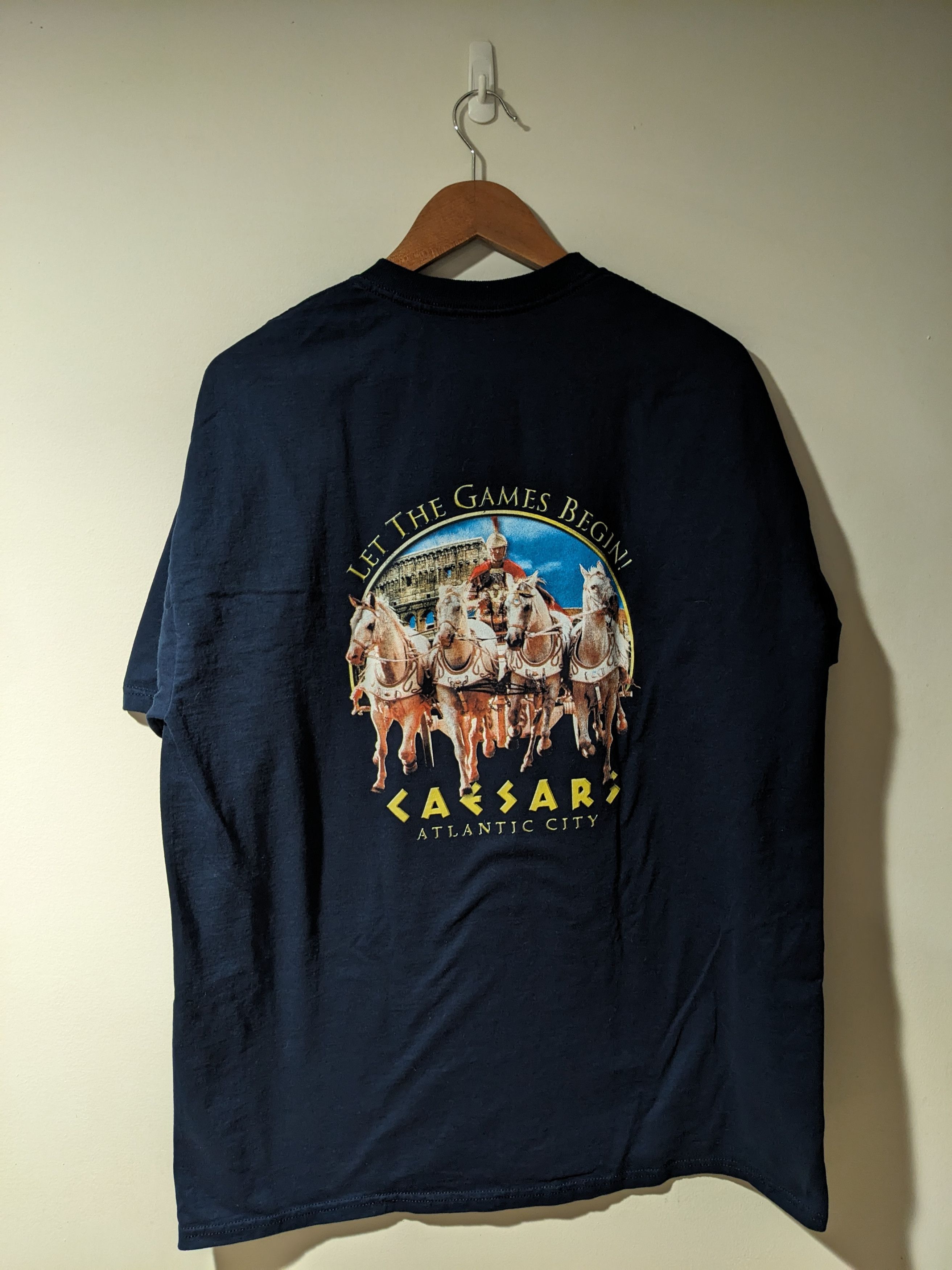 Jerzees × Vintage Vintage 90s Atlantic Caesars City Rome Horses T-Shirt Size US XL / EU 56 / 4 - 1 Thumbnail