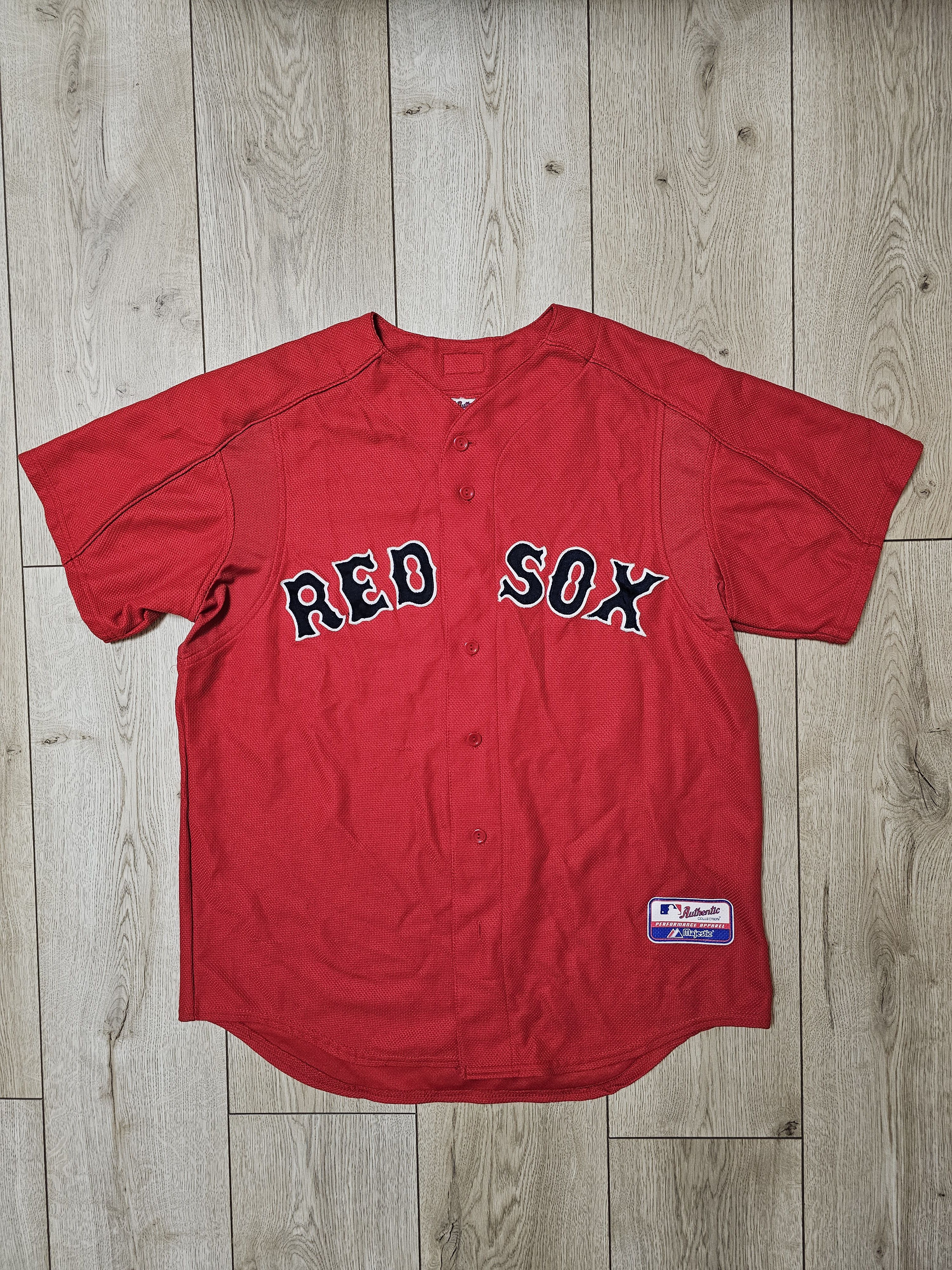 Majestic × Vintage BOSTON RED SOX VINTAGE JERSEY MAJESTIC RED BASEBALL JERSEY Size US L / EU 52-54 / 3 - 1 Thumbnail
