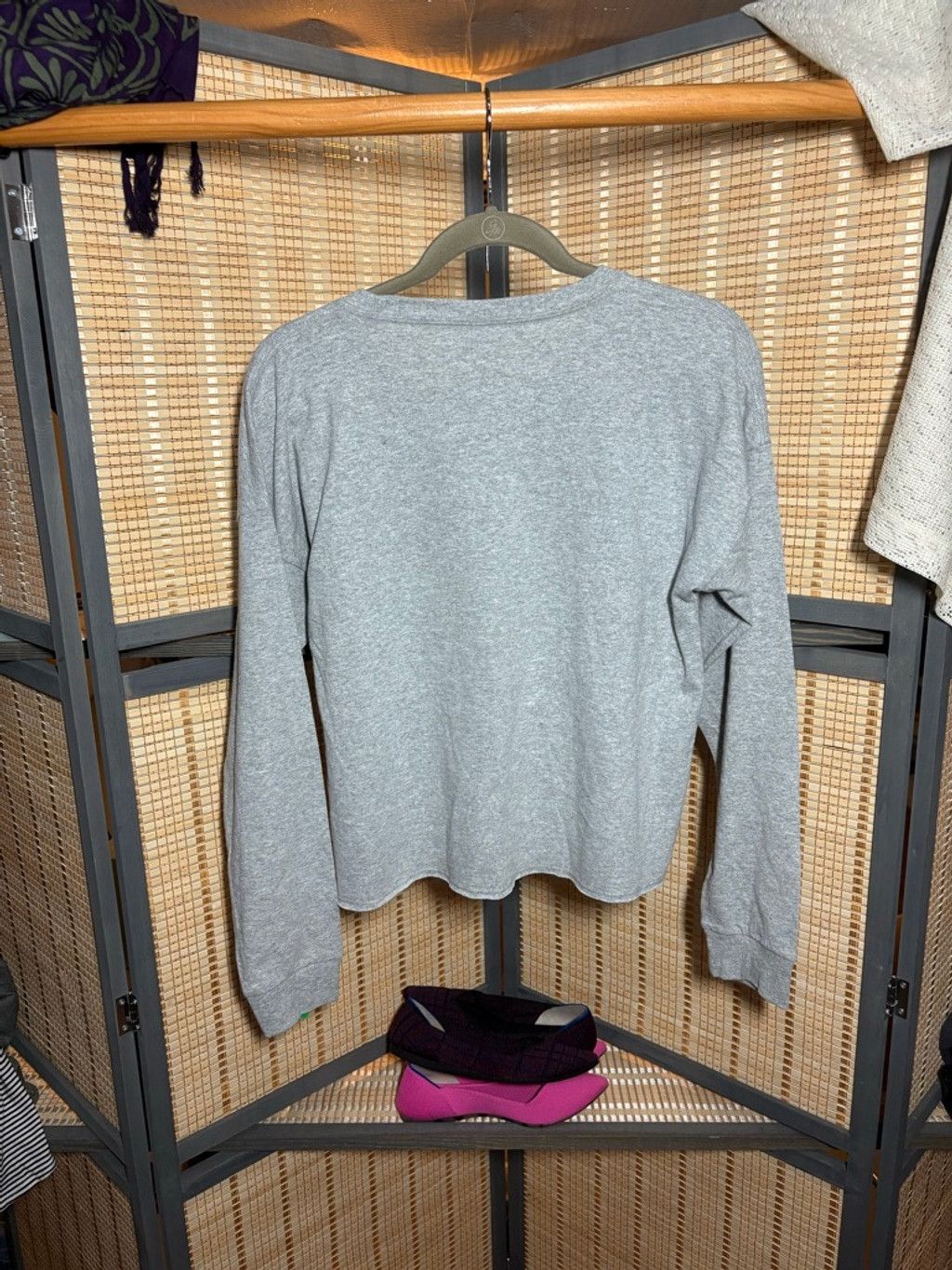 Other Simply Southern "Hey Deer" Gray Long Sleeve Cropped Tee Size L / US 10 / IT 46 - 4 Thumbnail