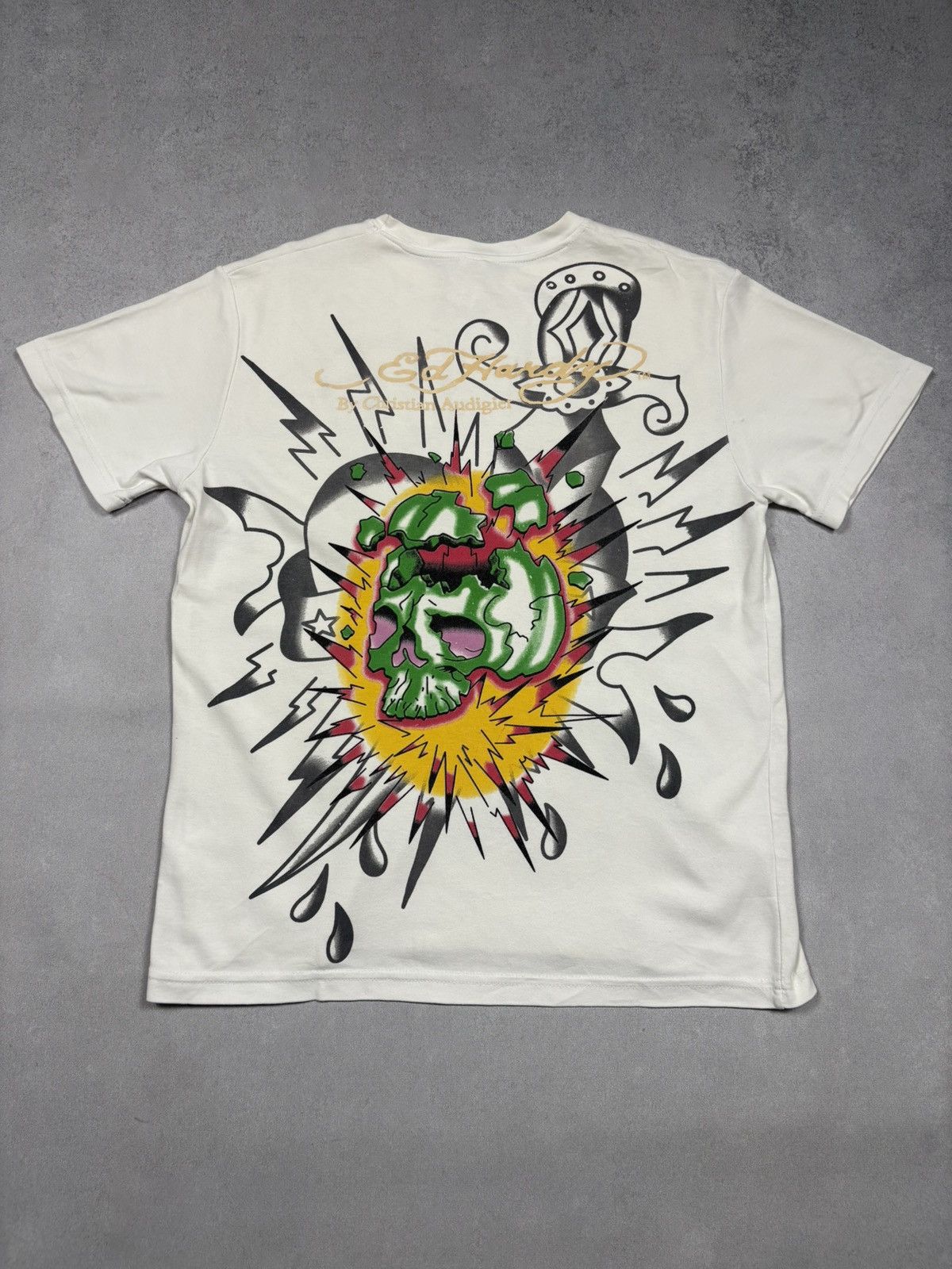 Ed Hardy Ed Hardy Early 2000s “Kills Me Slowly” Rhinestone T-Shirt XL Size US XL / EU 56 / 4 - 2 Thumbnail