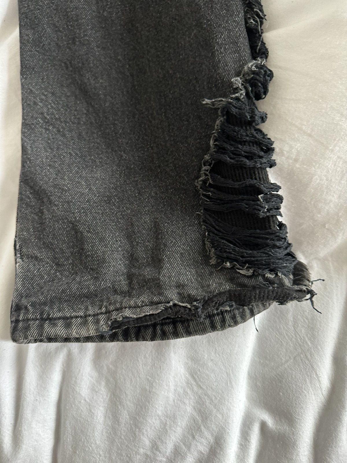 Designer × Japanese Brand × Vintage Faisean Dia black distressed perimeter denim jeans Size US 32 / EU 48 - 12 Thumbnail