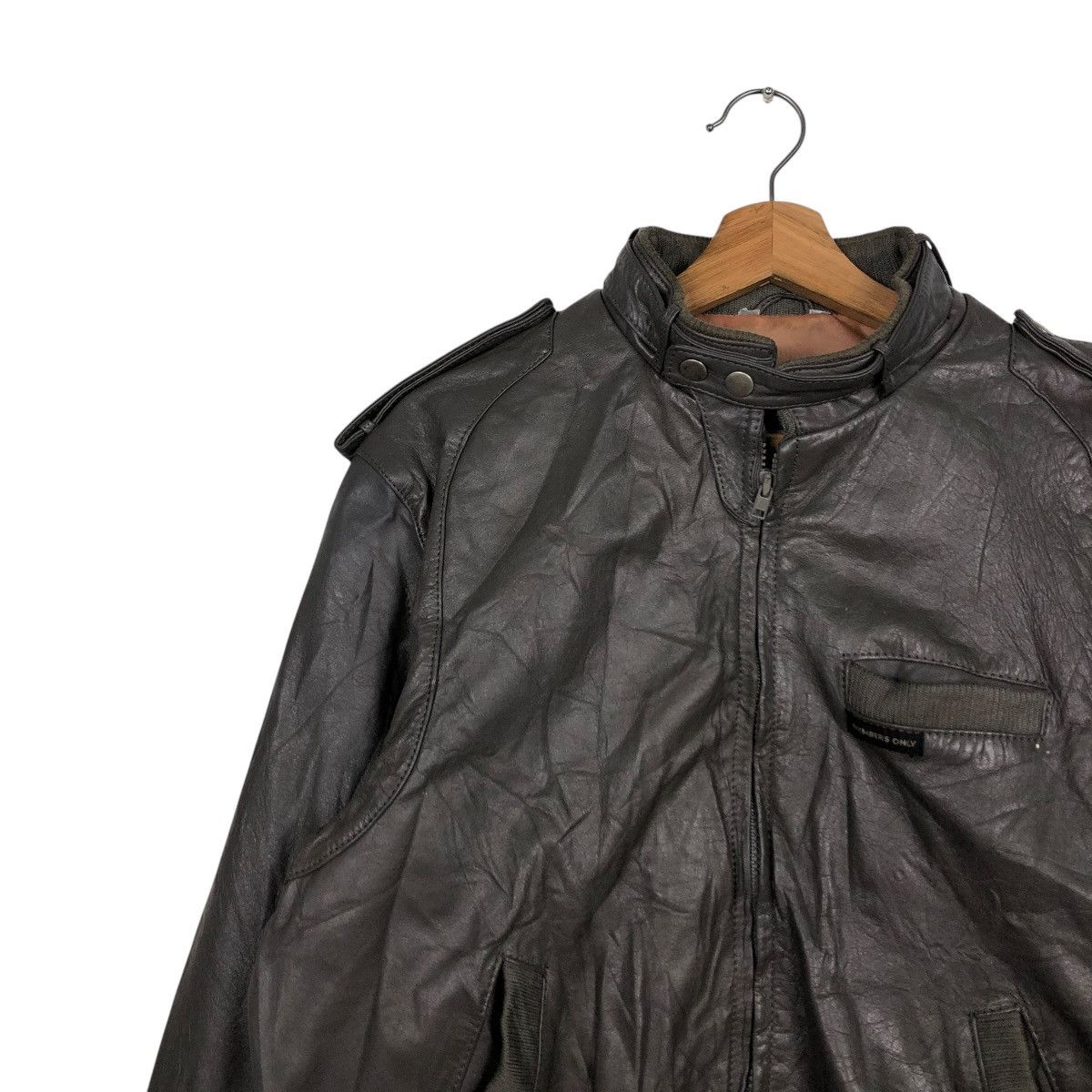 Japanese Brand 🔥VINTAGE BIKER LEATHER JACKET EUROPE CRAFT ISSEY MIYAKE Size US M / EU 48-50 / 2 - 9 Thumbnail