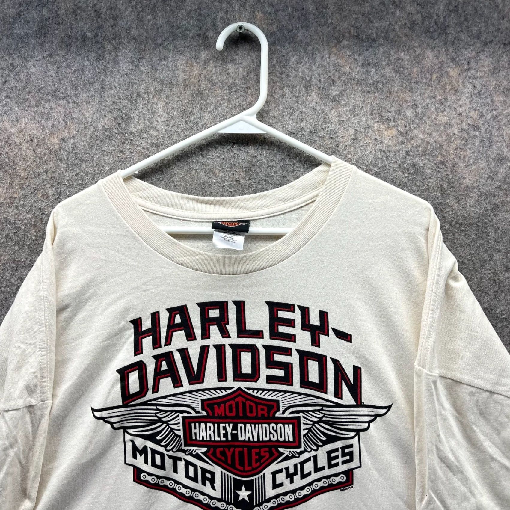 Harley Davidson Harley-Davidson Shirt Mens 4XL Tan Beige Crewneck Short Sleeve Logo Motorcycle 2018 Vintage: No? Size US XXL / EU 58 / 5 - 7 Thumbnail