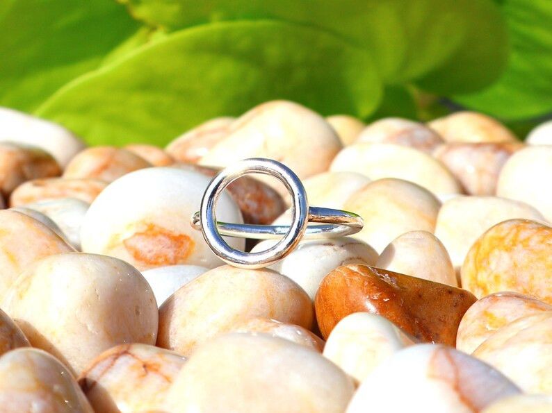 Handmade Open Circle Round Ring, 925 Silver Ring, Handmade Gift idea Size ONE SIZE - 3 Thumbnail
