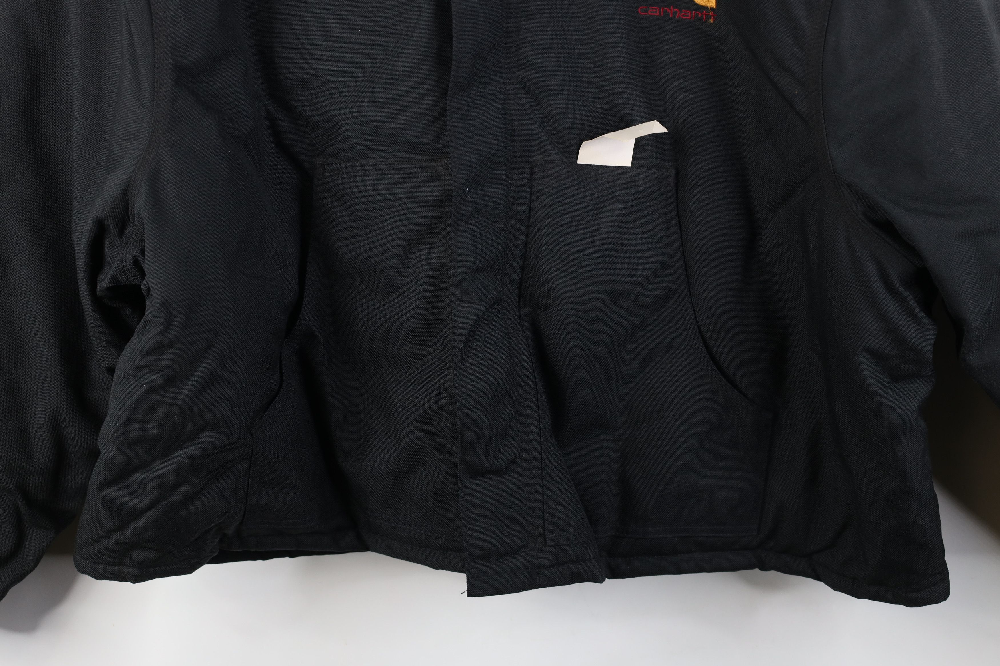 Carhartt Deadstock Vintage 90s Carhartt Bomber Jacket Black USA Size US XXL / EU 58 / 5 - 4 Thumbnail