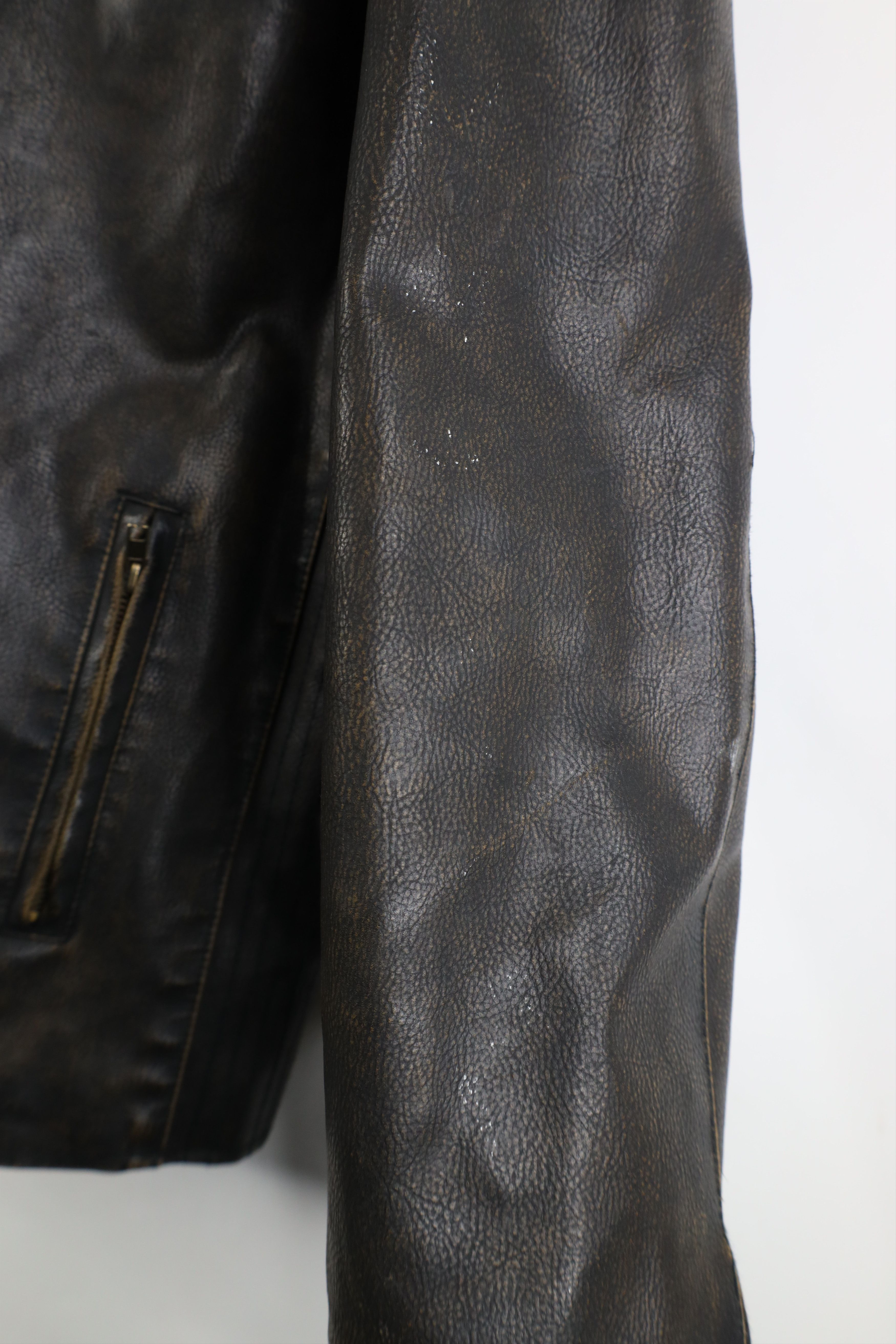 Vintage Vintage 90s Streetwear Quilted Faux Leather Jacket Brown Size US L / EU 52-54 / 3 - 6 Thumbnail
