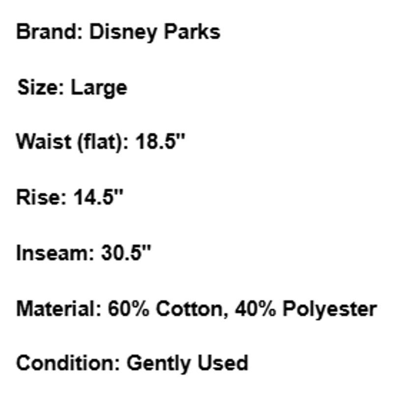 Disney Walt Disney World Parks Jogger Sweatpants Black Athleisure L Size US 37 - 5 Thumbnail